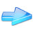 Action arrow blue flat right Icon